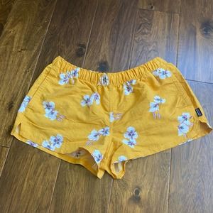 Patagonia Yellow Floral Jean Shorts